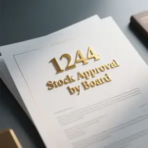 Image of 1244 Stock Approval by Board