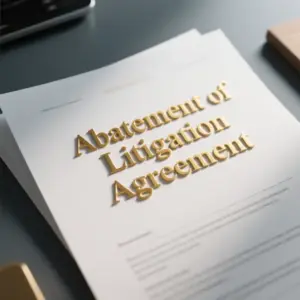 Image of Abatement of Litigation Agreement