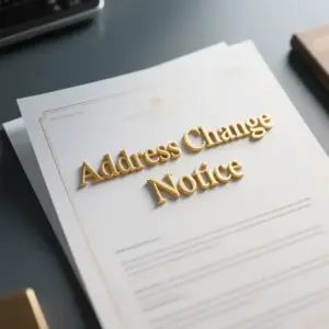 Image of Address Change Notice