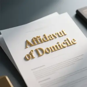 Image of Affidavit of Domicile