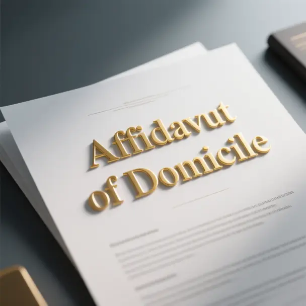 Image of Affidavit of Domicile