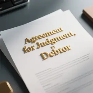 Image of Agreement for Judgment, by Debtor