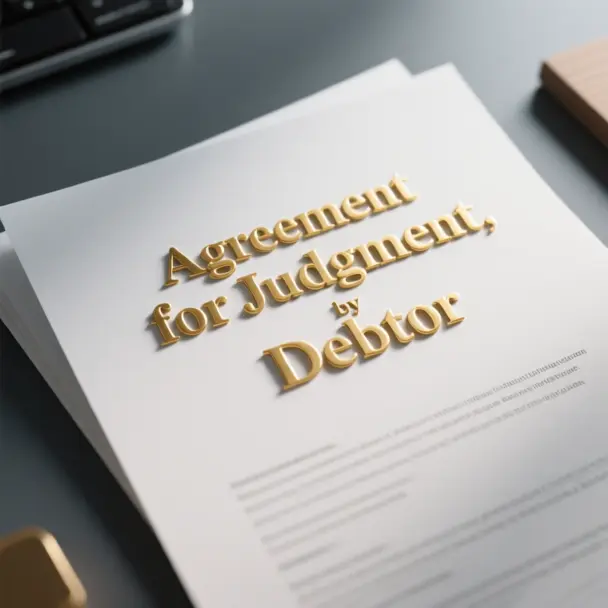 Image of Agreement for Judgment, by Debtor