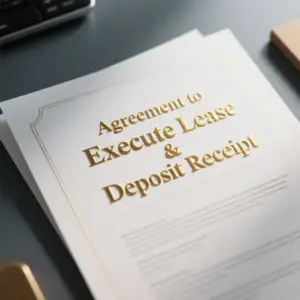 Agreement To Execute Lease & Deposit Receipt