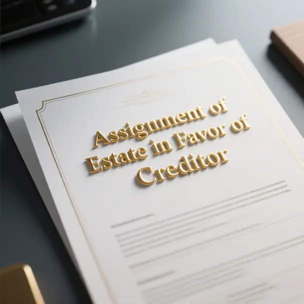 Image of Assignment of Estate in Favor of Creditor