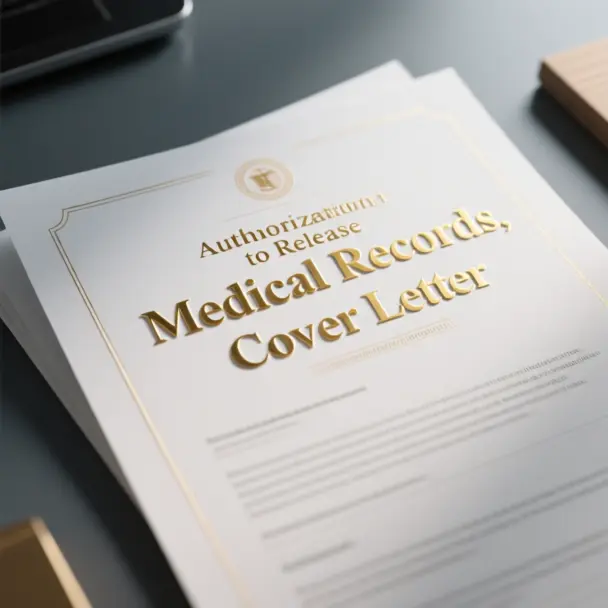 Image of Authorization to Release Medical Records, Cover Letter