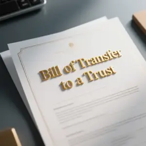 Image of Bill of Transfer to a Trust
