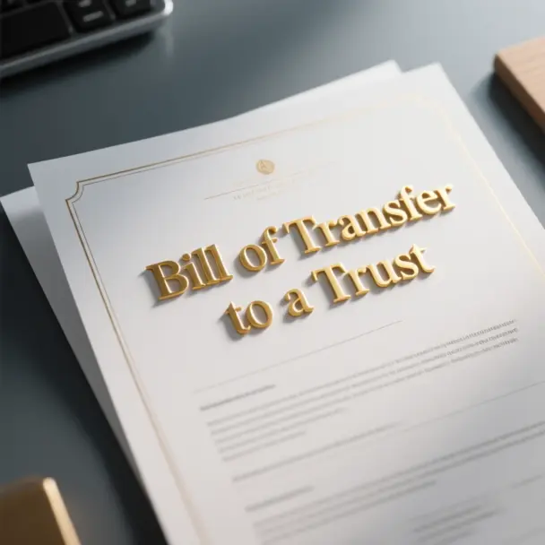 Image of Bill of Transfer to a Trust