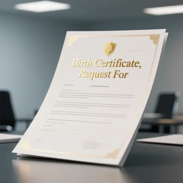 Image of Birth Certificate, Request For