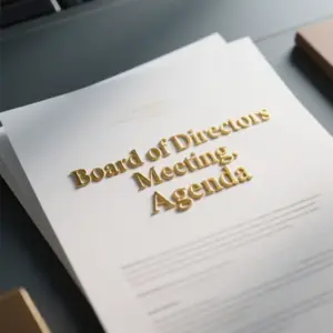 Image of Board of Directors Meeting, Agenda
