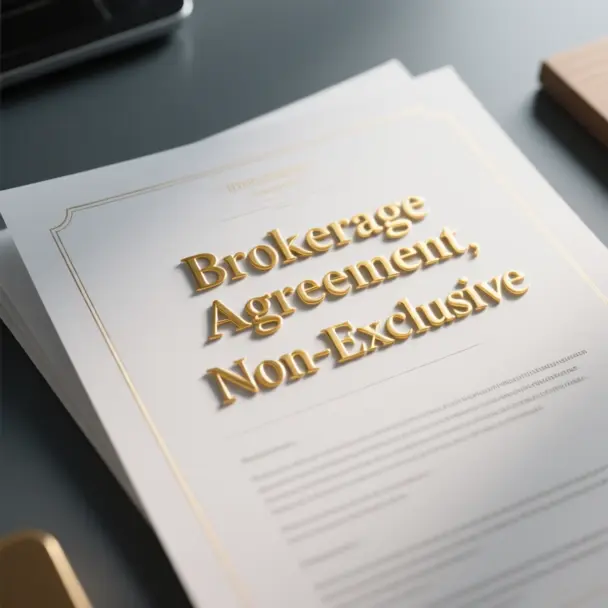 Image of Brokerage Agreement, Non-Exclusive
