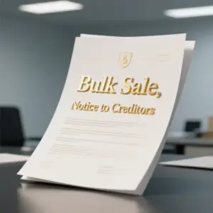 Image of Bulk Sale, Notice to Creditors