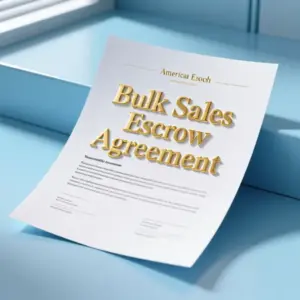 Image of Bulk Sales Escrow Agreement