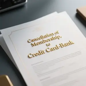 Image of Cancellation of Membership, to Credit Card-Bank