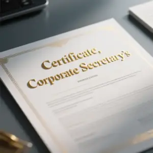 Image of Certificate, Corporate Secretary_s