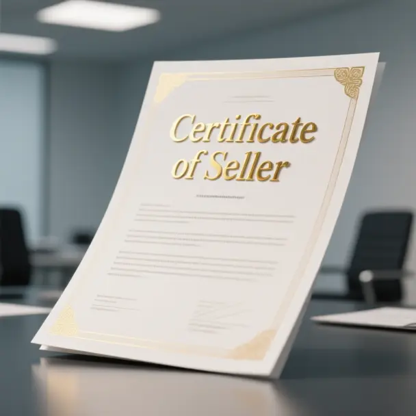Image of Certificate of Seller