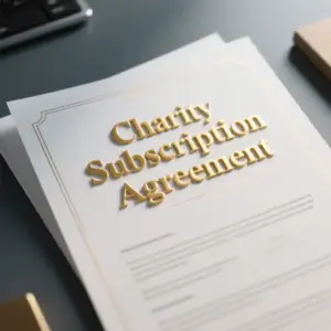 Image of Charity Subscription Agreement