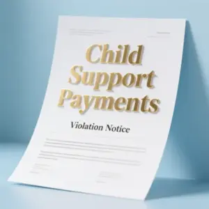 Image of Child Support Payments, Viiolation Notice