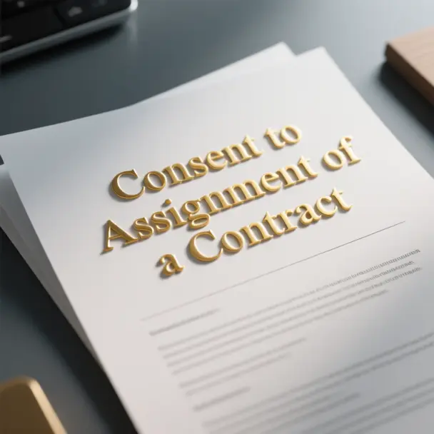 Image of Consent to Assignment of a Contract