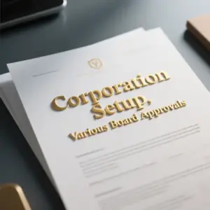 Image of Corporation Setup, Various Board Approvals