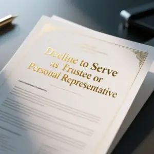 Image of Decline to Serve as Trustee or Personal Representative