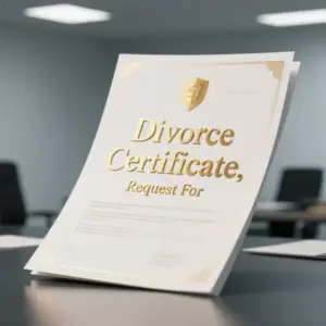 Image of Divorce Certificate, Request For