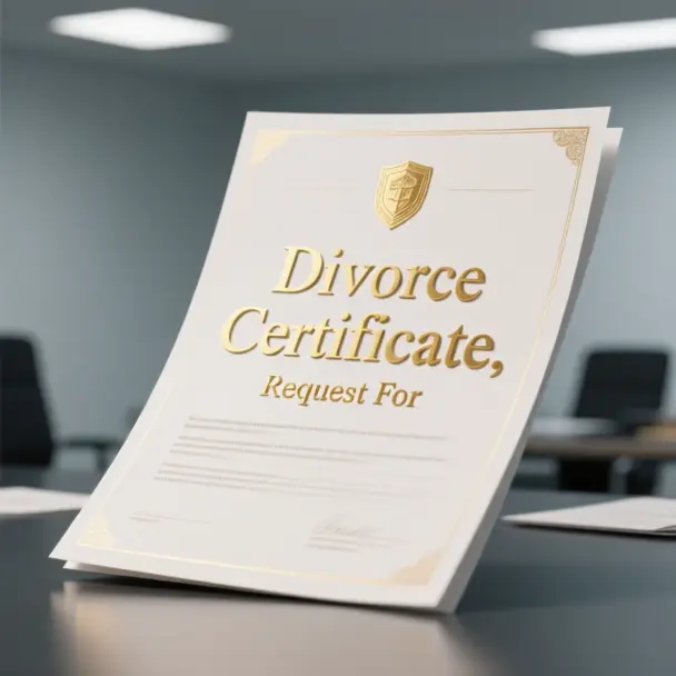 Image of Divorce Certificate, Request For