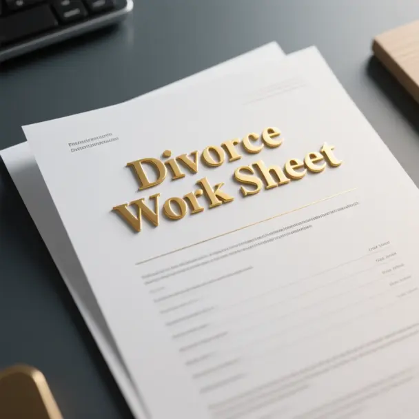 Image of Divorce Work Sheet