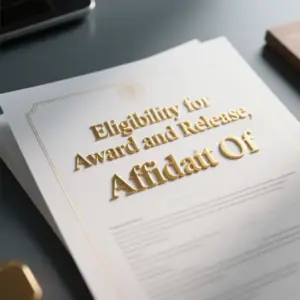 Image of Eligibility for Award and Release, Affidavit Of