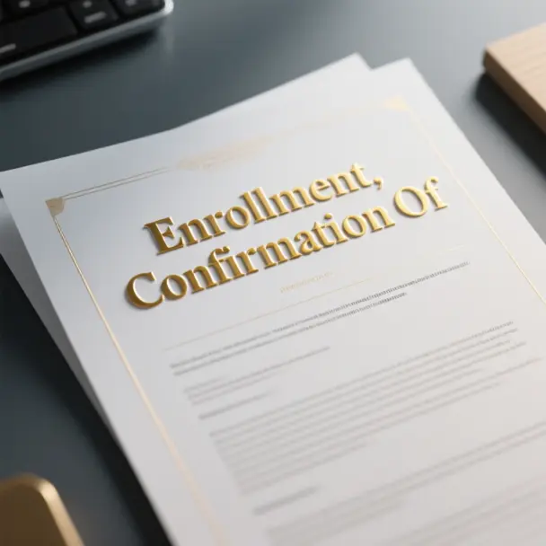 Image of Enrollment, Confirmation Of