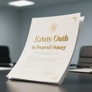 Image of Estate Oath in Front of Notary