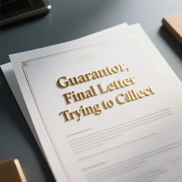 Image of Guarantor, Final Letter Trying to Collect