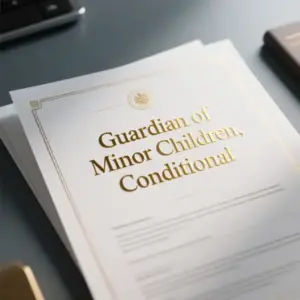 Image of Guardian of Minor Children, Conditional