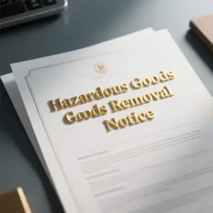 Image of Hazardous Goods Removal Notice