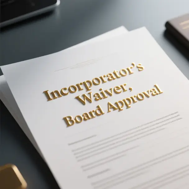 Image of Incorporator_s Waiver, Board Approval