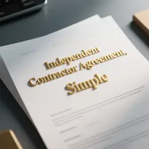 Image of Independent Contractor Agreement, Simple