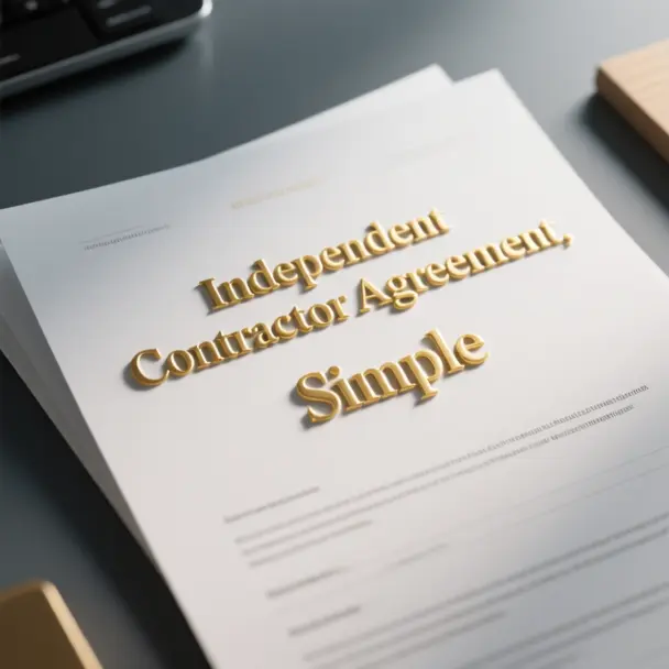 Image of Independent Contractor Agreement, Simple