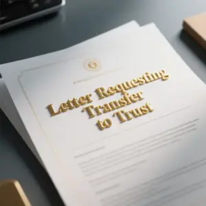 Image of Letter Requesting Transfer to Trust