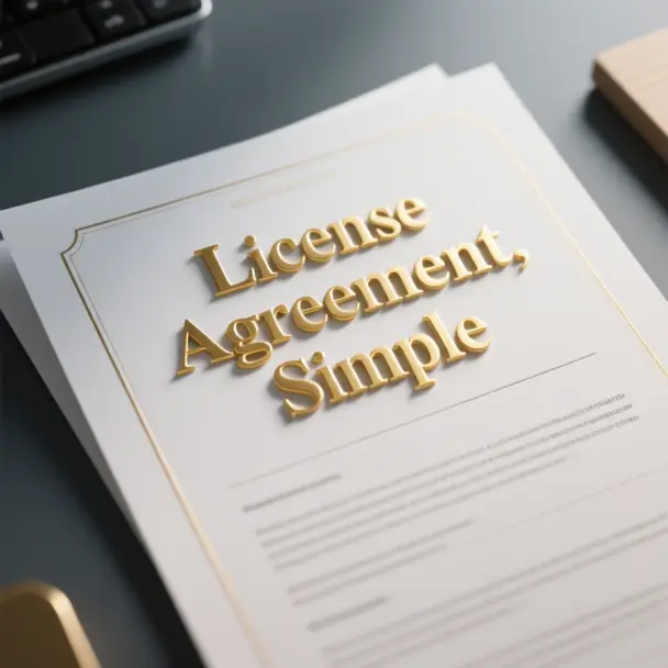Image of License Agreement, Simple