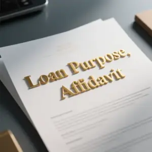 Image of Loan Purpose, Affidavit