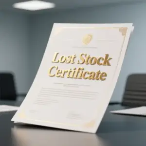 Image of Lost Stock Certificate