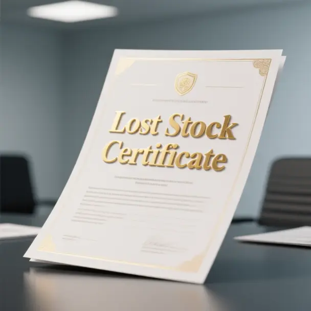 Image of Lost Stock Certificate