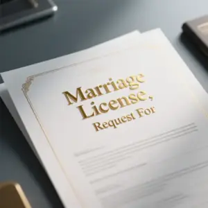 Image of Marriage License, Request For
