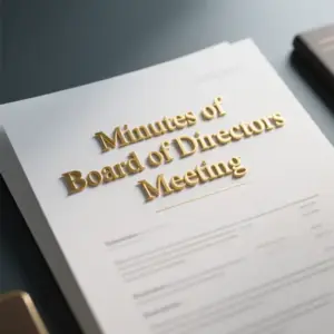 Image of Minutes of Board of Directors Meeting