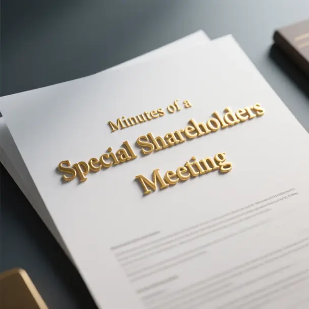 Image of Minutes of a Special Shareholders Meeting