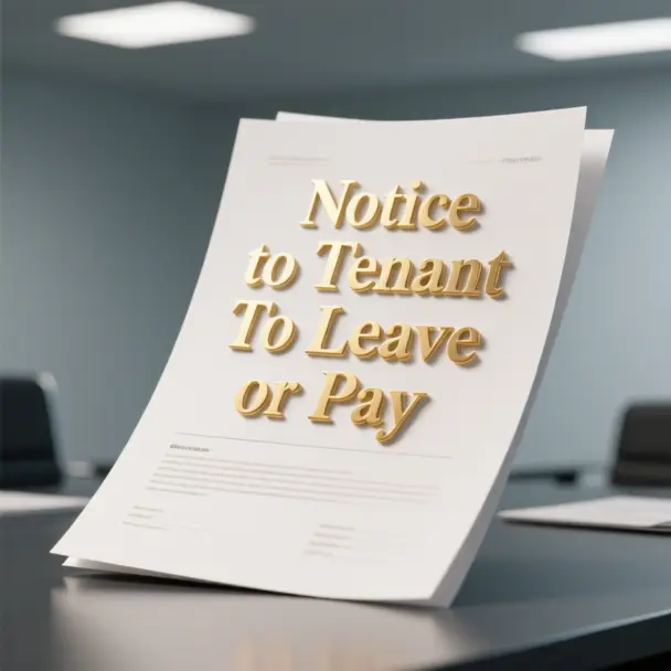 Image of Notice to Tenant to Leave or Pay