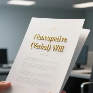 Nuncupative (verbal) Will