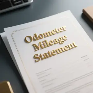 Image of Odometer Mileage Statement