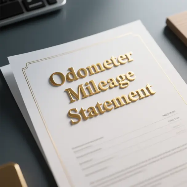 Image of Odometer Mileage Statement