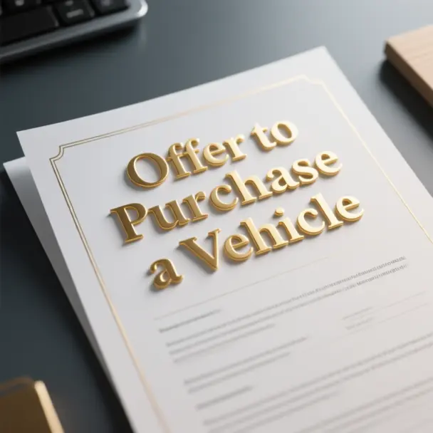 Image of Offer to Purchase a Vehicle